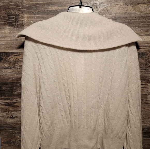 Women's 525 America Cashmere Quarter Zip Sweater size LARGE NWT - Picture 2 of 4